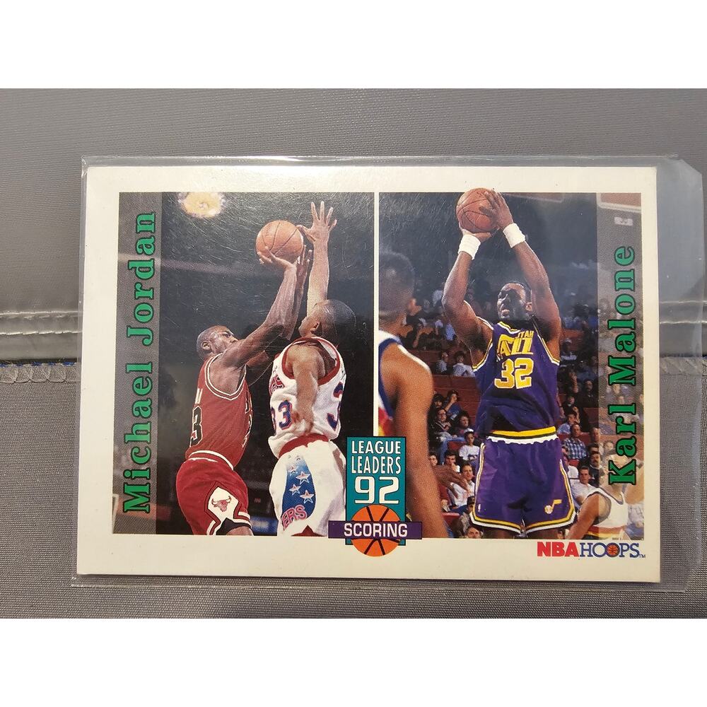 Michael Jordan/Karl Malone 1992-1993 NBA Hoops #320 - League Leaders Scoring